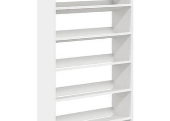 Półka na buty biała 60x25x100 cm materiał drewnopochodny WM-859869