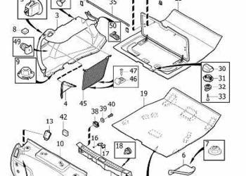 VOLVO S60 nakladka oslona tylnego pasa bagaznika 31307102