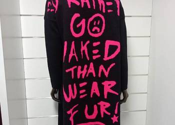 Kardigan z kapturem ,napisy rozmiar uniwersalny