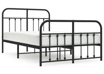 Łóżko Metalowe Czarne Rama Łóżka Ze Stelażem 120x200cm WM-352594
