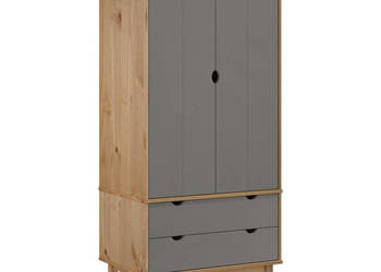 Szafa OTTA brązowo-szara 765x53x172 cm lita sosna WM-348589