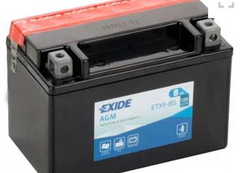 Akumulator motocyklowy EXIDE ETX9-BS YTX9-BS 12V 8Ah 120A EN L+