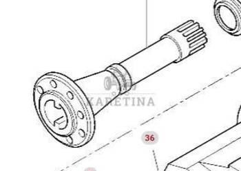 Massey Ferguson 7718S 7718 S 1804A DYNA 6 Wał Zwolnicy Osi Tylnej CZĘŚCI 4…