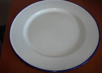 emaliowany talerz PRL