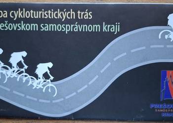 Mapa cykloturistickych tras v Presovskom kraji Słowacja
