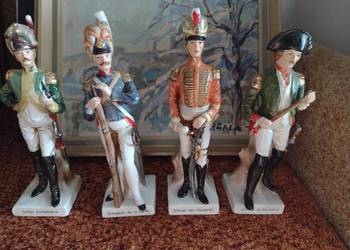 Figurki żołnierzy napoleońskich z porcelany