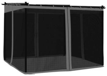 Altanka ze ścianami z siatki antracytowa 3x3 m stal WM-4003909