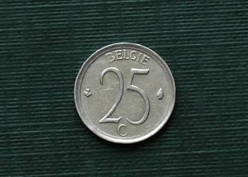 BELGIA - 25 centymów, 1964r. Napis po holendersku „BELGIË”