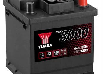 Akumulator 42Ah 390A Yuasa Standard 12V  kostka Prawy Plus