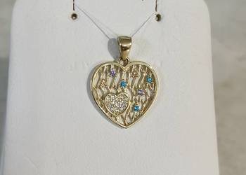 Złota Nowa zawieszka z cyrkoniami wys.20mm.pr.333