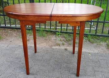Stół owalny rozkładany Mid century Skandynawia design vintage
