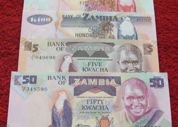ZAMBIA Kolekcjonerskie Banknoty Zestaw - 4 sztuki UNC