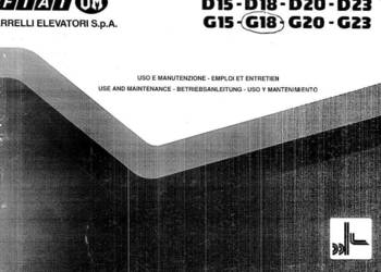 Fiat D15 D18 D20 D23 G15 G18 G20 G23 wózek instrukcja obsługi DTR