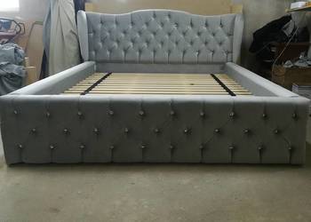 Łóżko Sypialniane USZAK pikowane, a'la Chesterfield