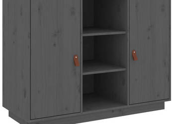 Komoda szara 100x40x75 cm lite drewno sosnowe WM-820134