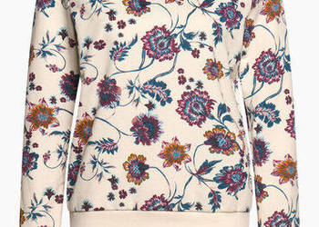 Nowa kremowa bluza w kolorowe kwiaty Orsay S/M