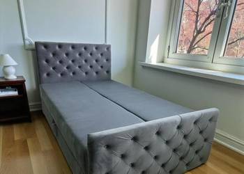 Łóżko 140x200 do sypialni z pojemnikiem Panama kontynentalne Glamour