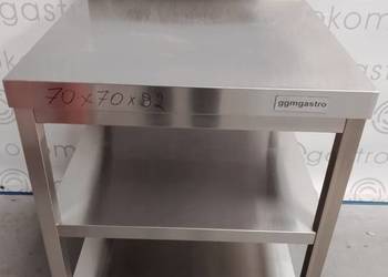 Stół z 2 półkami 70x70x85