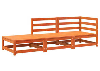 2-osobowa sofa ogrodowa z podnóżkiem woskowy brąz lita sosna WM-837974