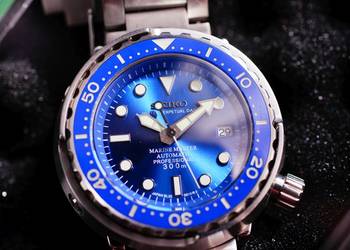 Seiko mod Tuna Marinemaster Diver 300m Steeldive szafir