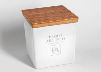 Świeca Sojowa Paolo Argento BIANCO Lusso Cubo