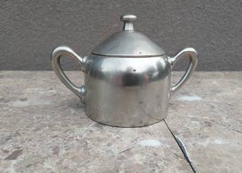Cukiernica stalowa art deco sygnowana F & W 39 Fleitmann Witte