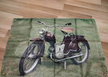 Plakat, baner do garażu Simson 90x60cm materiał triumph, dkw, NSU, mz, bsa