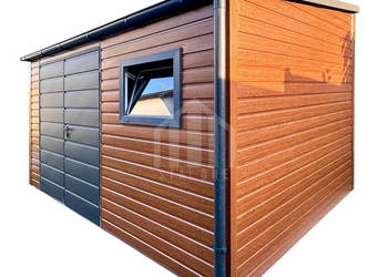 Schowek - domek ogrodowy 4x2m brama okno rynna dach spad w przód SO159