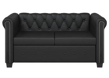 vidaXL Sofa 2-osobowa w stylu Chesterfield, sztuczna skóra(SKU:242369)