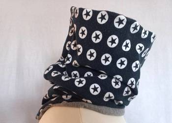 Komin na szyję Granatowy r. S-M Gwiazdki Unisex stan bdb