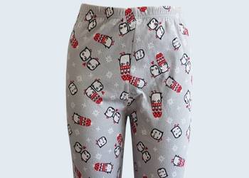 Spodnie piżamowe dziecięce polarowe szare 34/XS