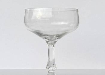 Kieliszek coupe z kryształu szampan vintage lata 30–60 styl Art Deco