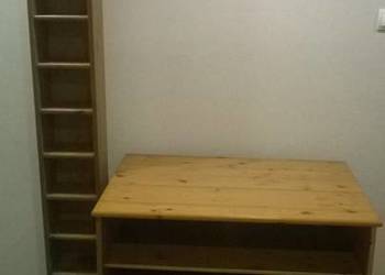szafka RTV IKEA Leksvik-drewno-polki Hemnes