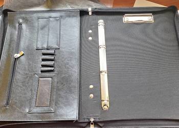 Teczka biwuar aktówka organizer etui A4 z rączką eko skóra black