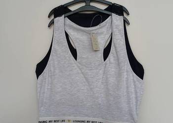 2-pack topów sportowych George • Szary + Granat  NOWE z metką  Rozmiar 12