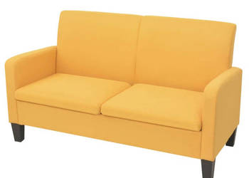 Sofa 2-osobowa żółta 135 x 65 x 76 cm WM-244710