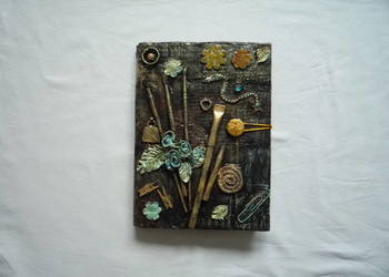 Nowy 80 kartkowy Zeszyt z mediową 3D w kartkę A5 Ręcznie wykonany Pamiętnik