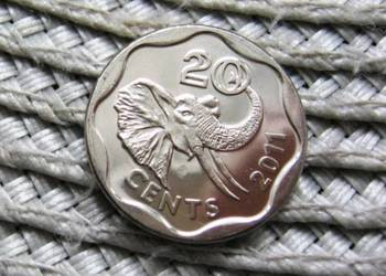 Swaziland ( Suazi ) 20 Cent 2011r - Mennicza - Mniejsza