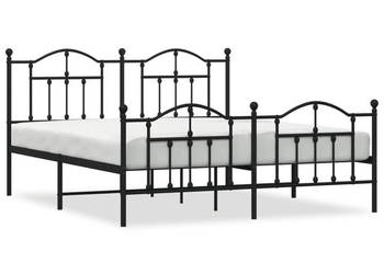 Łóżko Metalowe Czarne Rama Łóżka Ze Stelażem 183x213cm WM-353462