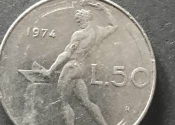 Italia - 50 lirow - 1974r - symbolika starozytnego Rzymu
