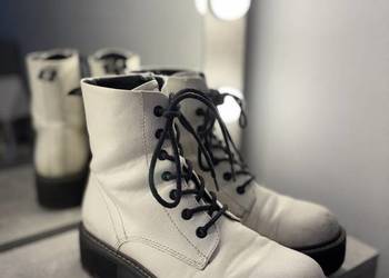 Buty zimowe / jesienne trepy białe botki