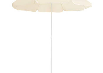 Parasol ogrodowy na stalowym słupku piaskowy 180 cm WM-315540