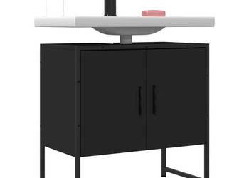 Szafka pod umywalkę czarna 60x33x60 cm WM-842456