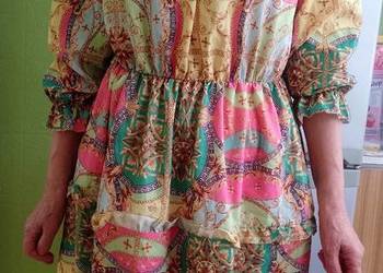 (L/XL) Made in Italy/ Włoska Sukienka letnia w łańcuchy, sukienka plażowa