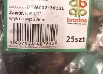 Zawór GW1/2" wtyk na wąz 20 mm DSWZ12-2012L Bradas