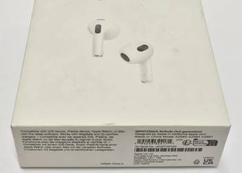 APPLE AirPods 3 Biały (MPNY3ZMA) 3rd Generation KOMPLET w pudełku OKAZJA