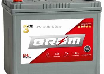 Akumulator GROM EFB  65Ah 670A Japan Lewy/Prawy Plus DTR