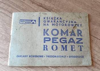 Książka gwarancyjna na motorower Komar 2331 Pegaz Romet ZZR
