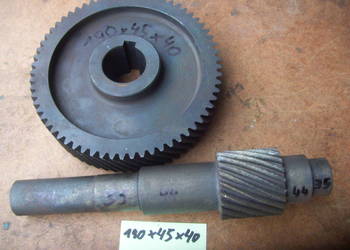 koła zębate, tokarka, łuparka, giętarka itp.