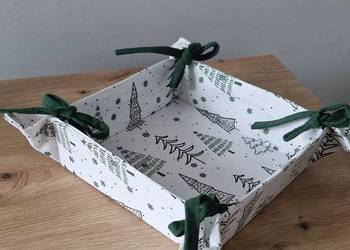 świąteczny koszyk pojemnik na chleb ciastka akcesoria